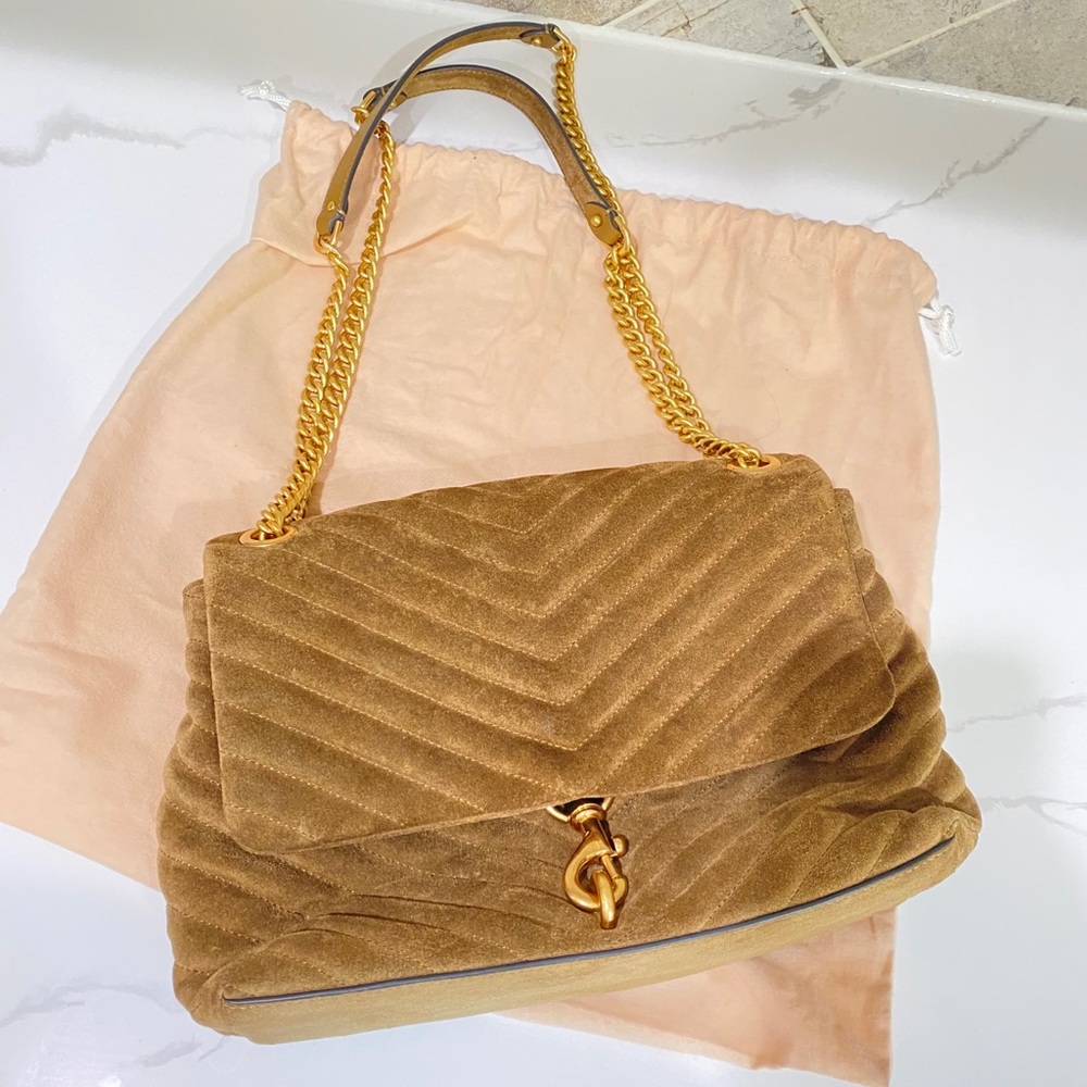 Rebecca minkoff Edie shoulder flap bag suede